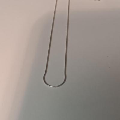 STERLING SILVER CHAIN AND PIERCED EARRINGS