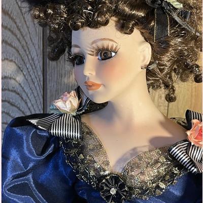 54 LARGE COLLECTOR'S DOLL BY SAN FRANCISCO MUSIC BOX CO JACQULINE 24" TALL
