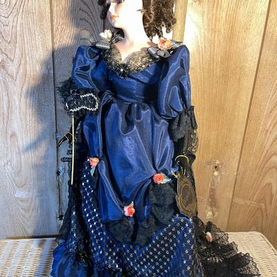 54 LARGE COLLECTOR'S DOLL BY SAN FRANCISCO MUSIC BOX CO JACQULINE 24" TALL