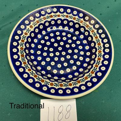 Traditional Polish Pottery Soup or Salad Bowl