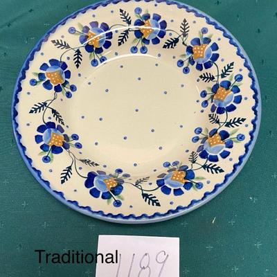 Traditional Polish Pottery Soup or Salad Bowl
