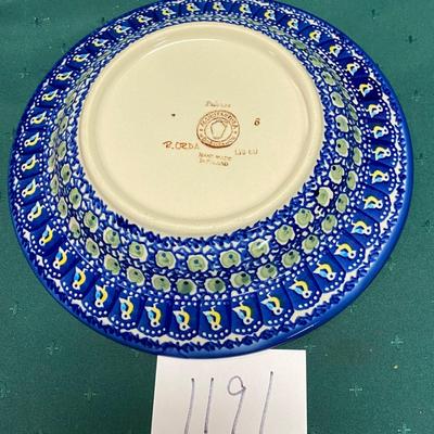 Signature Polish Pottery Soup or Salad Bowl