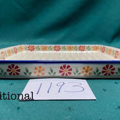Traditional Polish Pottery Broiling Dish