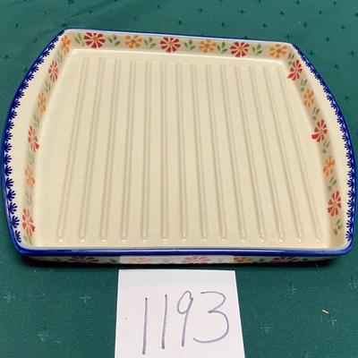 Traditional Polish Pottery Broiling Dish