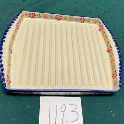 Traditional Polish Pottery Broiling Dish