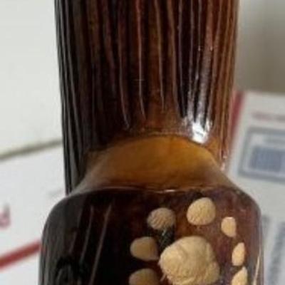 VINTAGE HAND CARVED JAMAICAN FOLK ART WALKING CANE/STICK, 45" TALL PEREOWNED IN VG CONDITION.