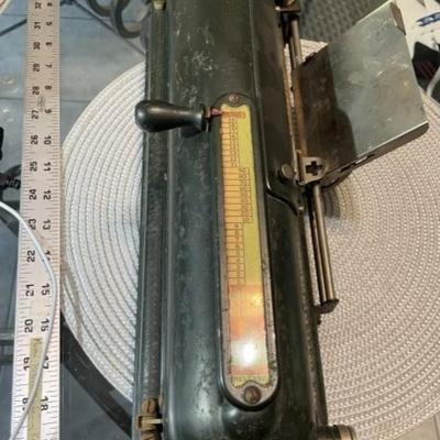 Todd Protectograph Co. Hand Crank Check Writer Early 1900's in Good Preowned Condition 16" Long.