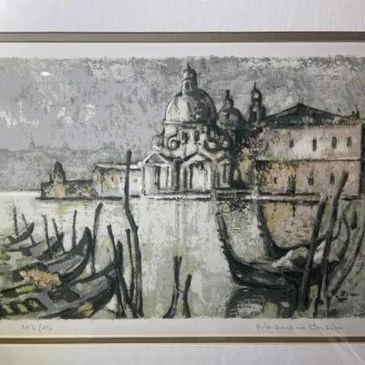 Vintage CORSINI Nazareno (1935) Lithograph Numbered #107/150 & Signed by Artist Print Frame Size 15" x 19" in Good Preowned...