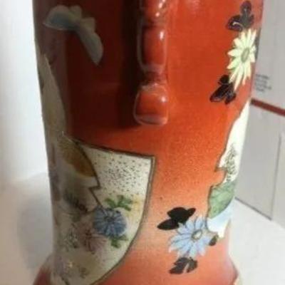 Scarce Early Japanese Kutani 11.5" Tall Vase Preowned from an Estate as Pictured.