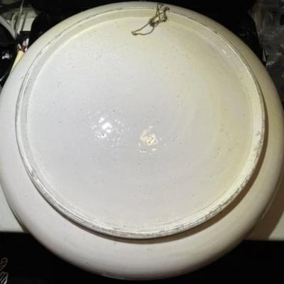 Very Early Heavy Turkish Stoneware 16" Charger Dish Preowned from an Estate w/1 Rim Fleck as Pictured.
