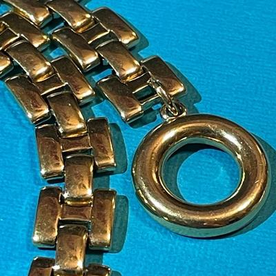 Vintage Mid-Century 30" Gold-tone Fashion Necklace in VG Preowned Condition.