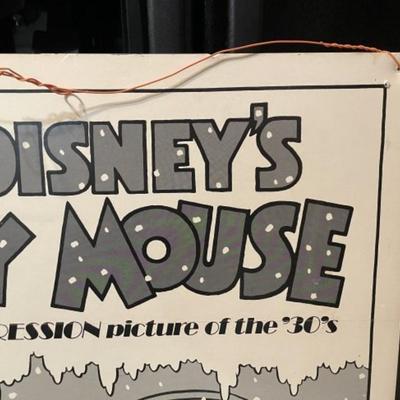 Vintage Mickey's Good Deed (Buena Vista, Re-Released 1974) (27" X 39") on Particle Foam Board as Pictured.