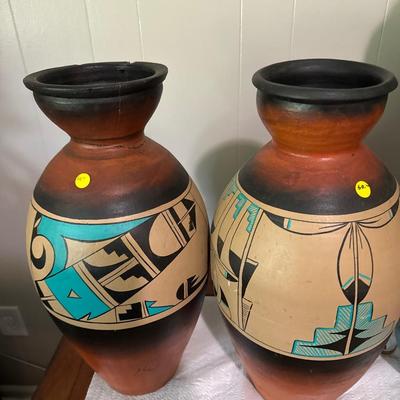 Spanish accent pottery hand made and signed