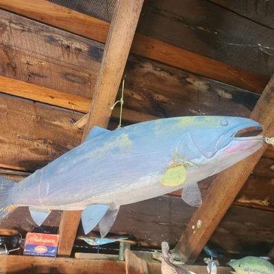 Hand carved life size wood stripper 