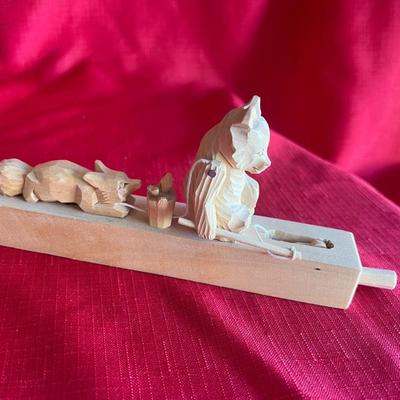 Wooden Bear carvings with movable pieces
