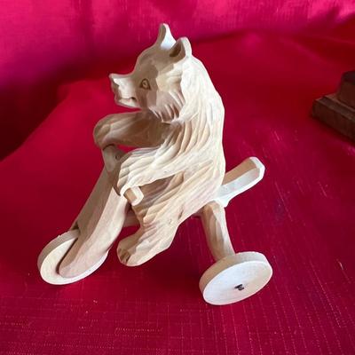 Wooden Bear carvings with movable pieces