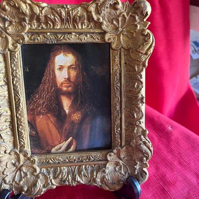 Several picture frames with pictures or your remove pictures and use the frames