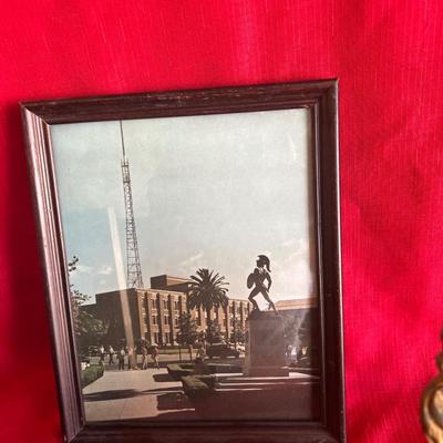 Several picture frames with pictures or your remove pictures and use the frames