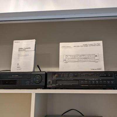 Sony DVD Player & Vtg Realistic 6 Disc CD Player