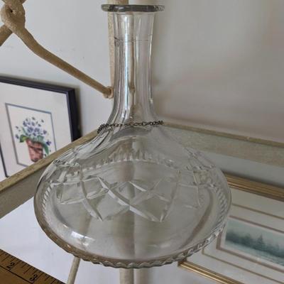 Vintage Lead Glass Brandy Decanter