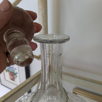 Vintage Lead Glass Brandy Decanter