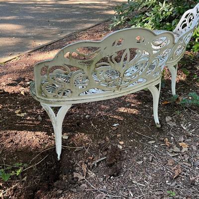 Three Matching Cast Iron Garden Bench Seats (FY-RG)