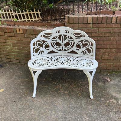 Three Matching Cast Iron Garden Bench Seats (FY-RG)