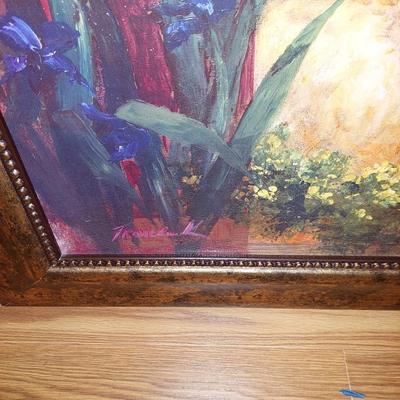 Flowers in garden painting