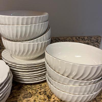 White dishes