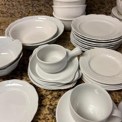 White dishes