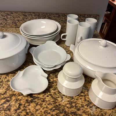 white casseroles & dishes