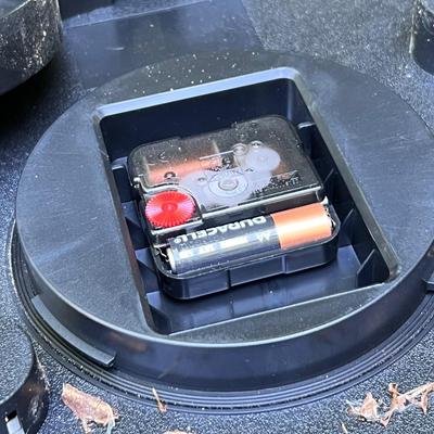 Glass Top Outdoor End Tables Plus Clocks (BY-RG)