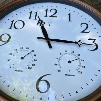 Glass Top Outdoor End Tables Plus Clocks (BY-RG)