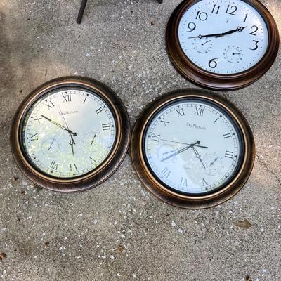 Glass Top Outdoor End Tables Plus Clocks (BY-RG)