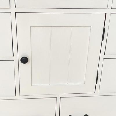 Painted White Farmhouse Dresser With Black Hardware