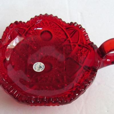 Dalzell Viking Red Glass Nappy