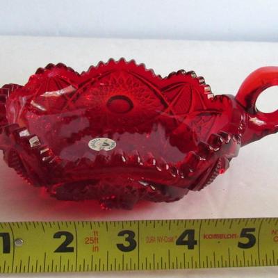 Dalzell Viking Red Glass Nappy