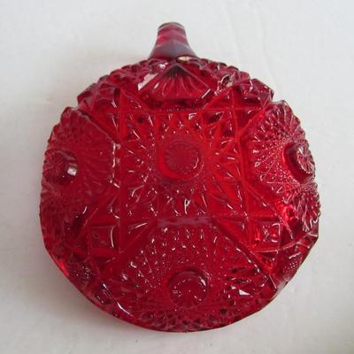Dalzell Viking Red Glass Nappy
