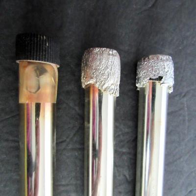 Three Vintage Mercury Glass Candles