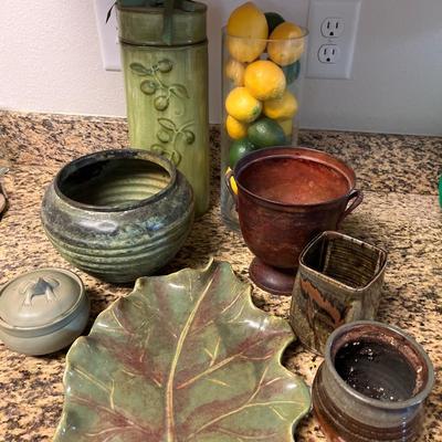 Pottery (signed) & decor