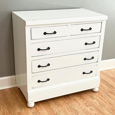 White Painted Farmhouse Chest ~