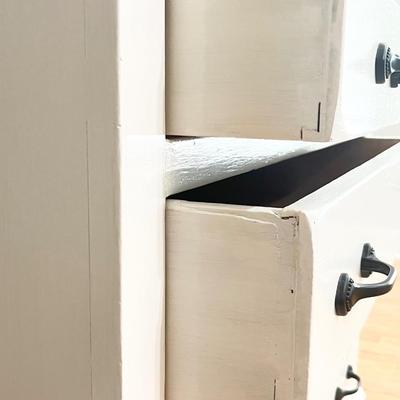 White Painted Farmhouse Chest ~
