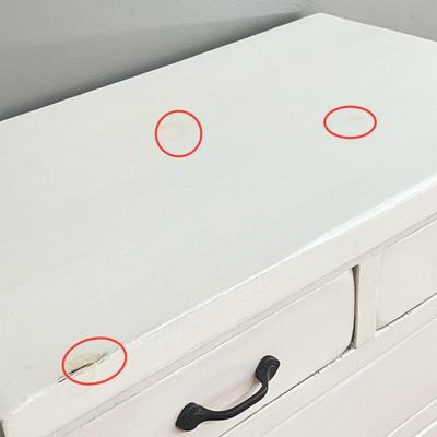 White Painted Farmhouse Chest ~