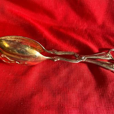 Random silverware with holder and silver plated serving utensils