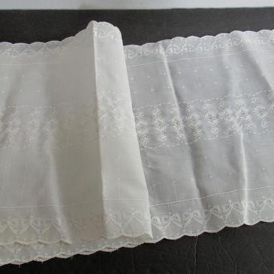 Vintage Long Cloth Table Runner, 43" Long
