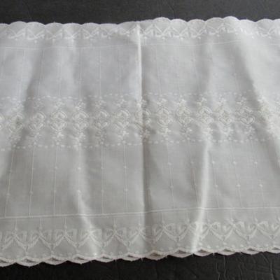 Vintage Long Cloth Table Runner, 43" Long
