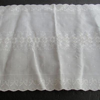 Vintage Long Cloth Table Runner, 43" Long