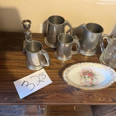 Mugs and small serving plate
