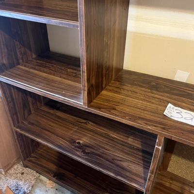 Wood entertainment shelf some scratches sturdy