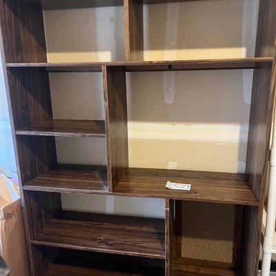 Wood entertainment shelf some scratches sturdy